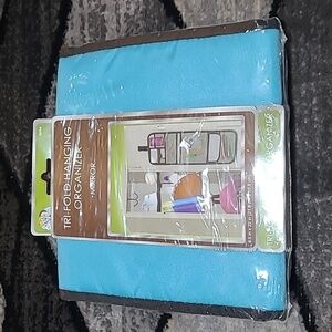 TRI-FOLD BLUE HANGING ORGANIZER MIRROR